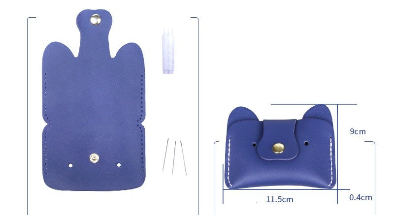 DIY Leather Card Holder Kit for Beginners – Handmade Card Wallet Craft Kit with Video Tutorial & Complete Sewing Set