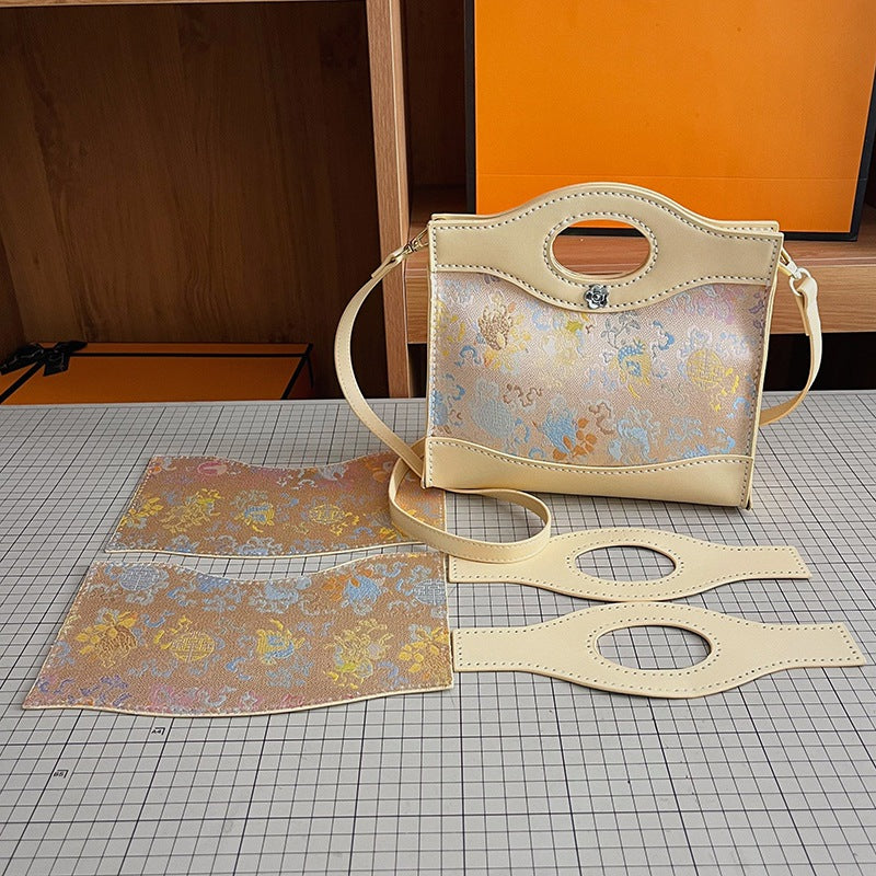 DIY PU Leather Shoulder Bag Kit | Beginner-Friendly Crossbody Handbag Craft Set with Video Tutorial