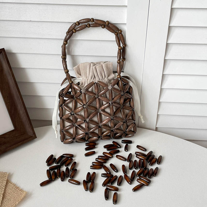 DIY Wooden Beaded Handbag Kit | Beginner-Friendly Handmade Shoulder Bag Craft Set with Video Tutorial