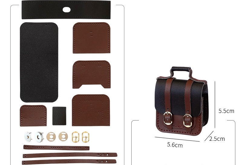 DIY Leather Earbud Case Kit | Handmade Cowhide Earphone Storage Pouch Craft Set with Video Tutoria