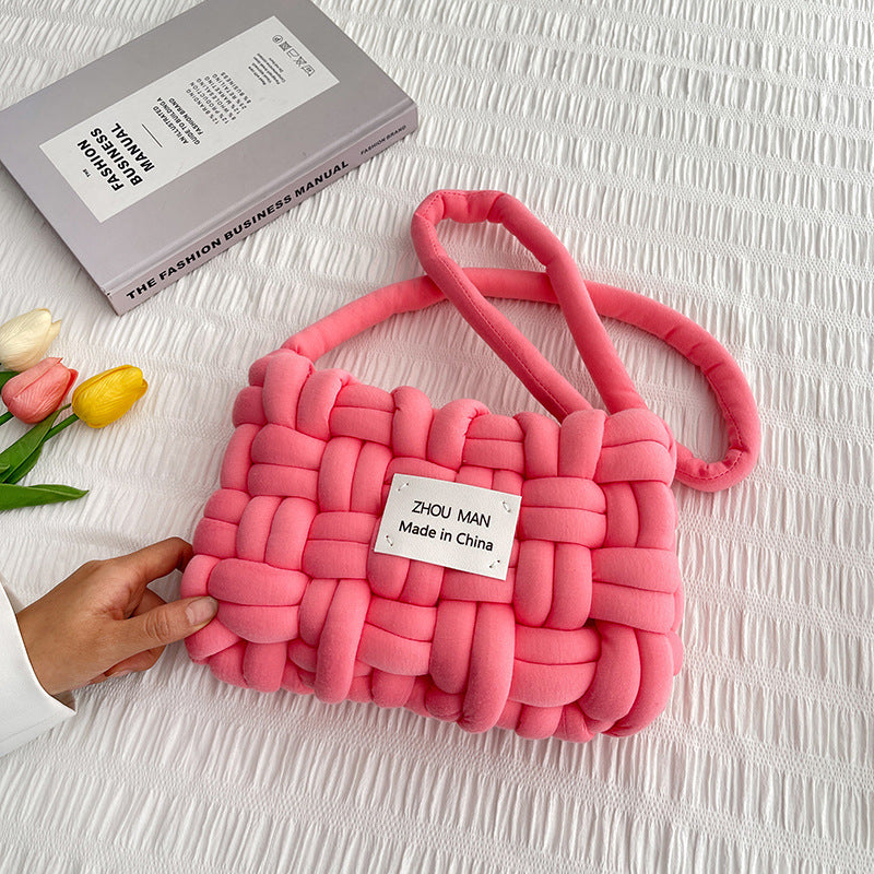 DIY Crochet Shoulder Bag Kit for Beginners | Handmade Soft Yarn Crossbody Bag Craft Set with Video Tutorial