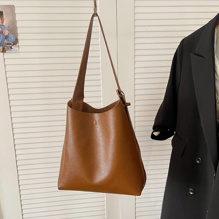 DIY PU Leather Shoulder Bag Sewing Kit for Beginners – Handmade Tote Bag Craft Set with Pre-Cut Materials & Video Tutorial