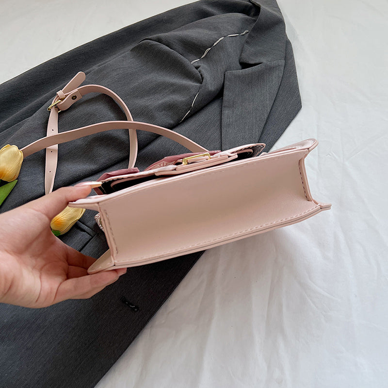 DIY PU Leather Shoulder Bag Kit for Beginners – Handmade Pink Handbag Sewing Kit with Pre-Cut Materials & Video Tutorial