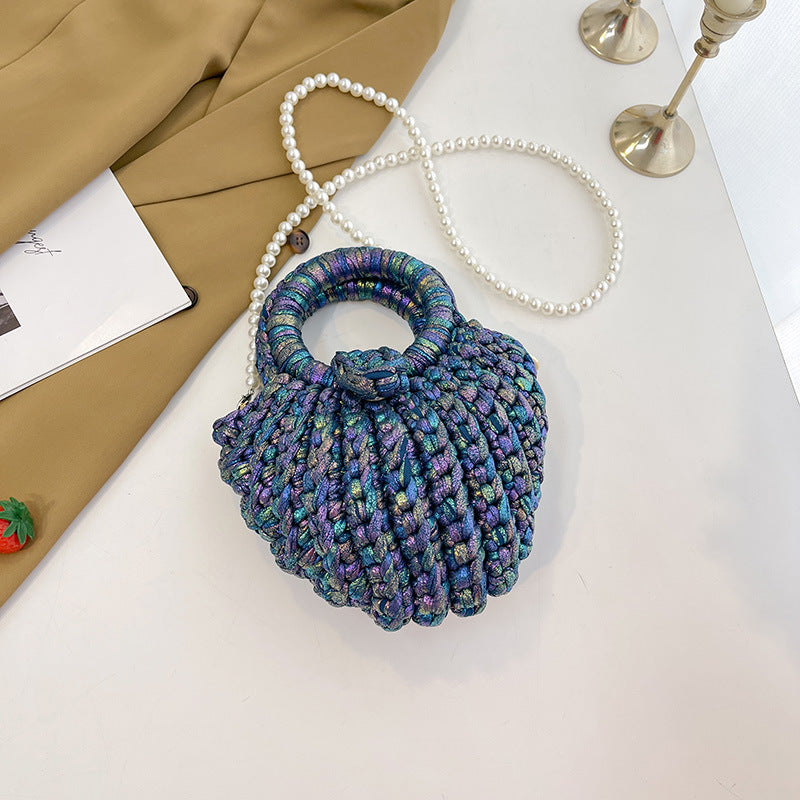 DIY Crochet Shoulder Bag Kit for Beginners – Handmade Yarn Purse Craft Kit with Video Tutorial & Complete Materials