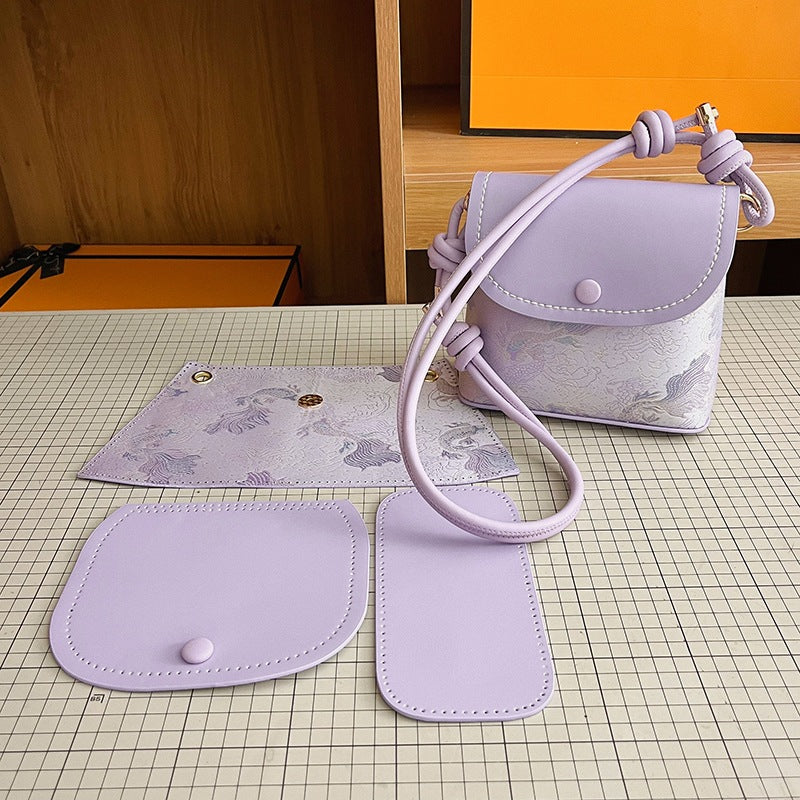 DIY PU Leather Handbag Kit | Beginner-Friendly Crossbody & Handheld Purse Craft Set with Video Tutorial