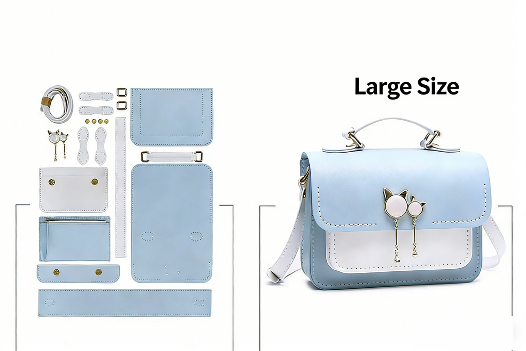 DIY Leather Handbag Kit | Beginner Crossbody & Handheld Bag Craft Set
