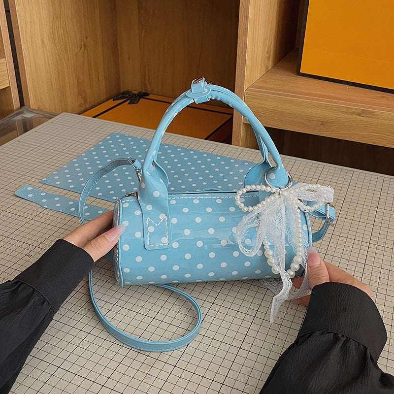 DIY Polka Dot PU Leather Handbag Kit | Beginner-Friendly Mini Tote & Crossbody Purse Craft Set with Video Tutorial