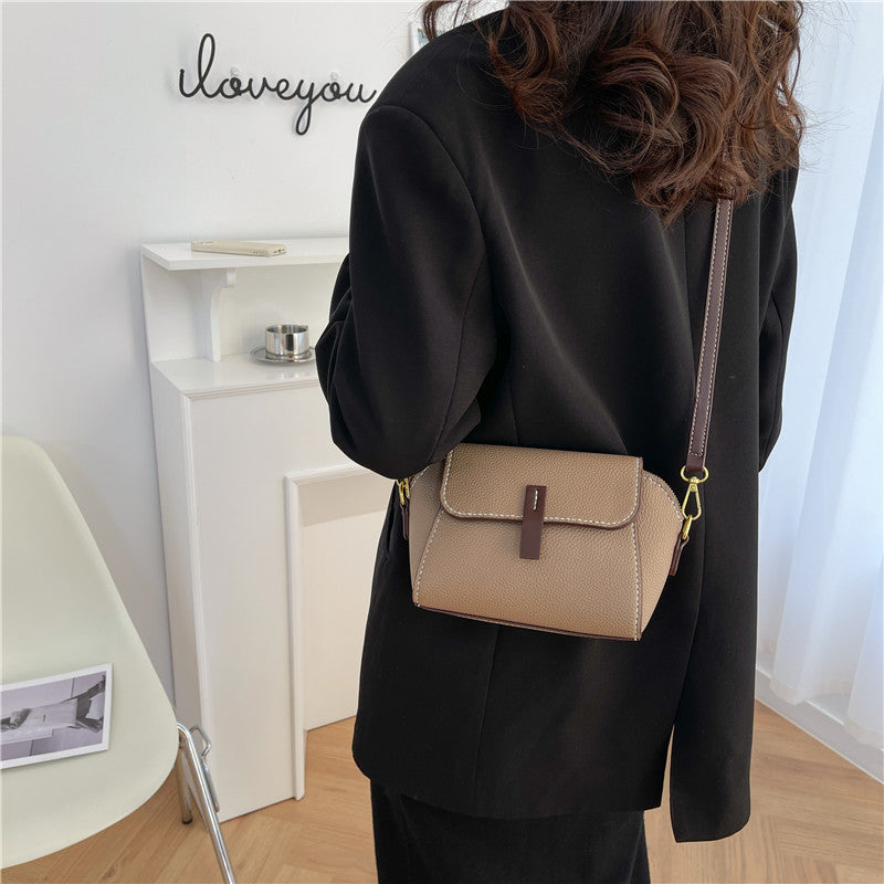 DIY PU Leather Shoulder Bag Kit for Beginners – Handmade Crossbody Purse Sewing Kit with Pre-Cut Materials & Video Tutorial