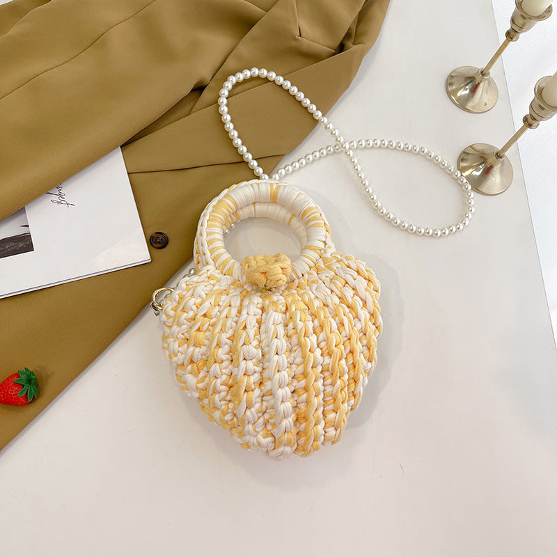 DIY Crochet Shoulder Bag Kit for Beginners – Handmade Yarn Purse Craft Kit with Video Tutorial & Complete Materials