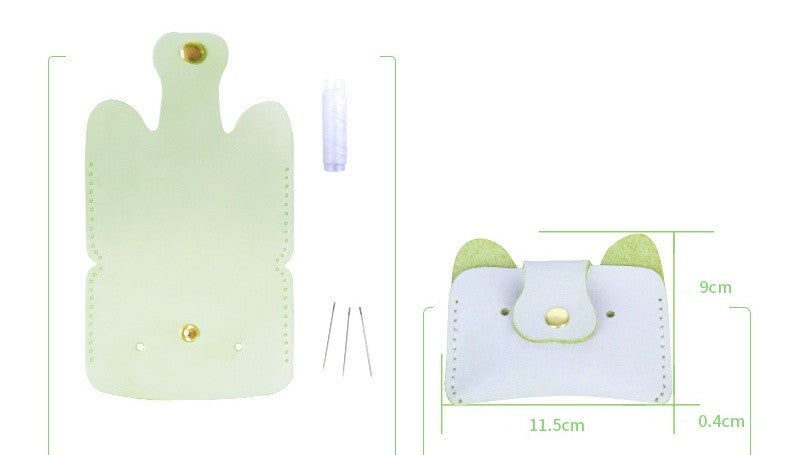 DIY Leather Card Holder Kit for Beginners – Handmade Card Wallet Craft Kit with Video Tutorial & Complete Sewing Set