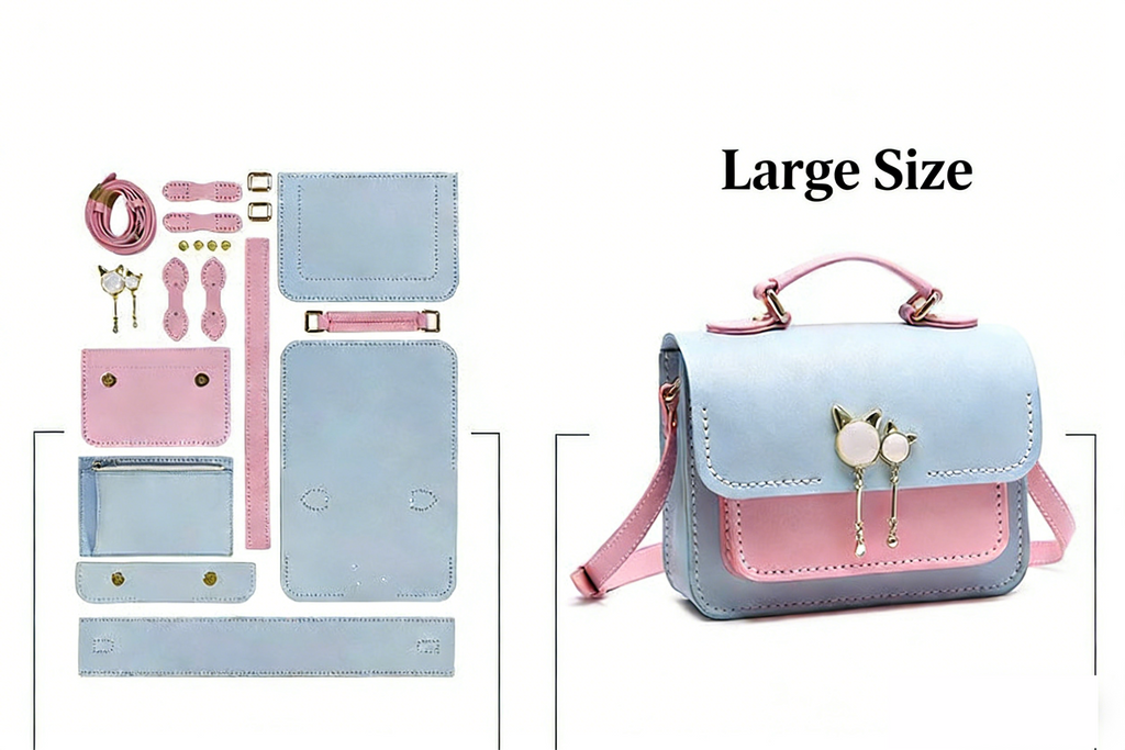 DIY Leather Handbag Kit | Beginner Crossbody & Handheld Bag Craft Set