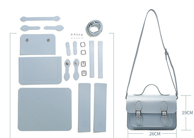 DIY PU Leather Handbag Kit – Handmade Shoulder & Crossbody Bag Craft Kit for Beginners with Video Tutorial (Multi-Color Fashion Tote)