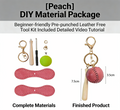 DIY Baseball Keychain Craft Kit | Beginner-Friendly Handmade Leather Gift Set | Pre-Cut Real Cowhide DIY Stitching Kit