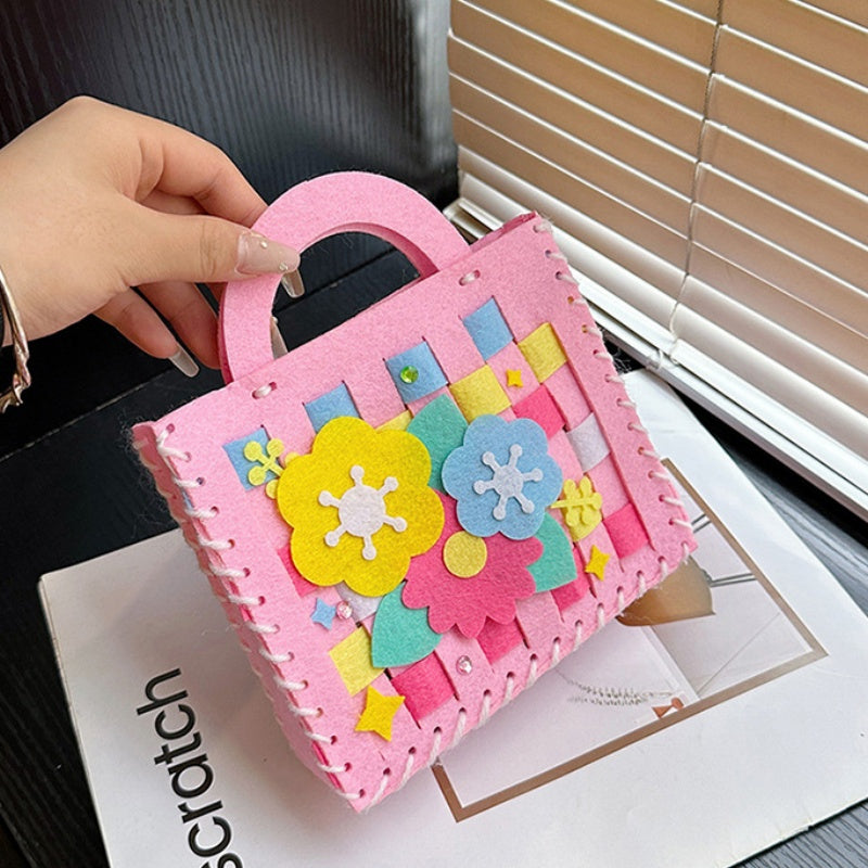 DIY Felt Mini Handbag Kit – Handmade Crossbody & Tote Bag Craft Kit for Beginners with Video Tutorial (24 Styles Available)