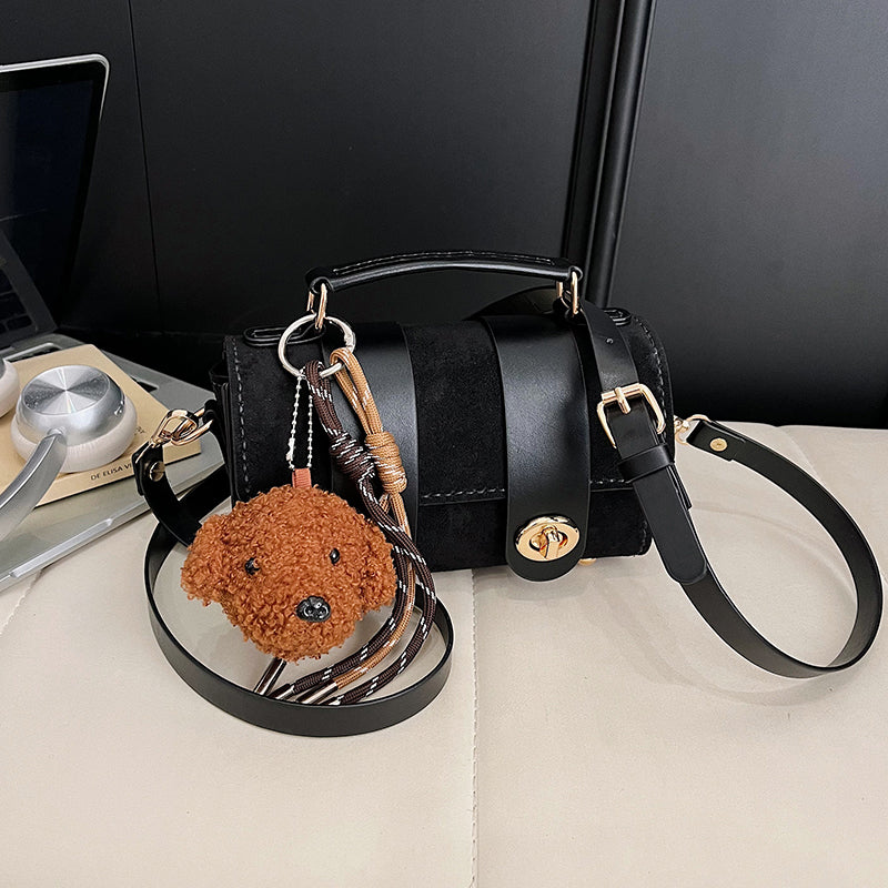 DIY Suede Leather Shoulder Bag Kit for Beginners – Handmade Crossbody Purse Sewing Kit with Pre-Cut Materials & Video Tutorial