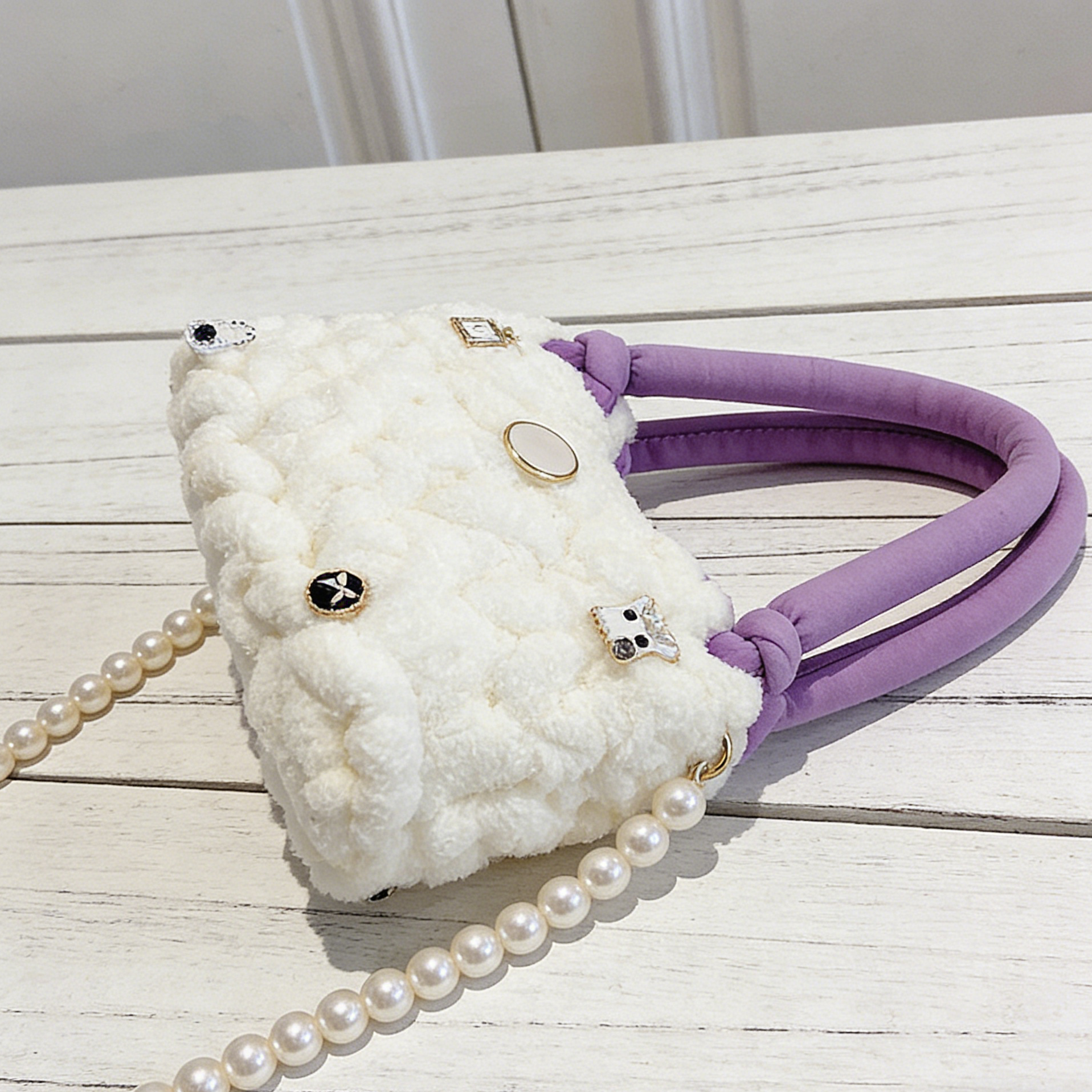 DIY Crochet Shoulder Bag Kit for Beginners – Handmade Cotton Yarn Crossbody Tote Bag Craft Kit with Video Tutorial