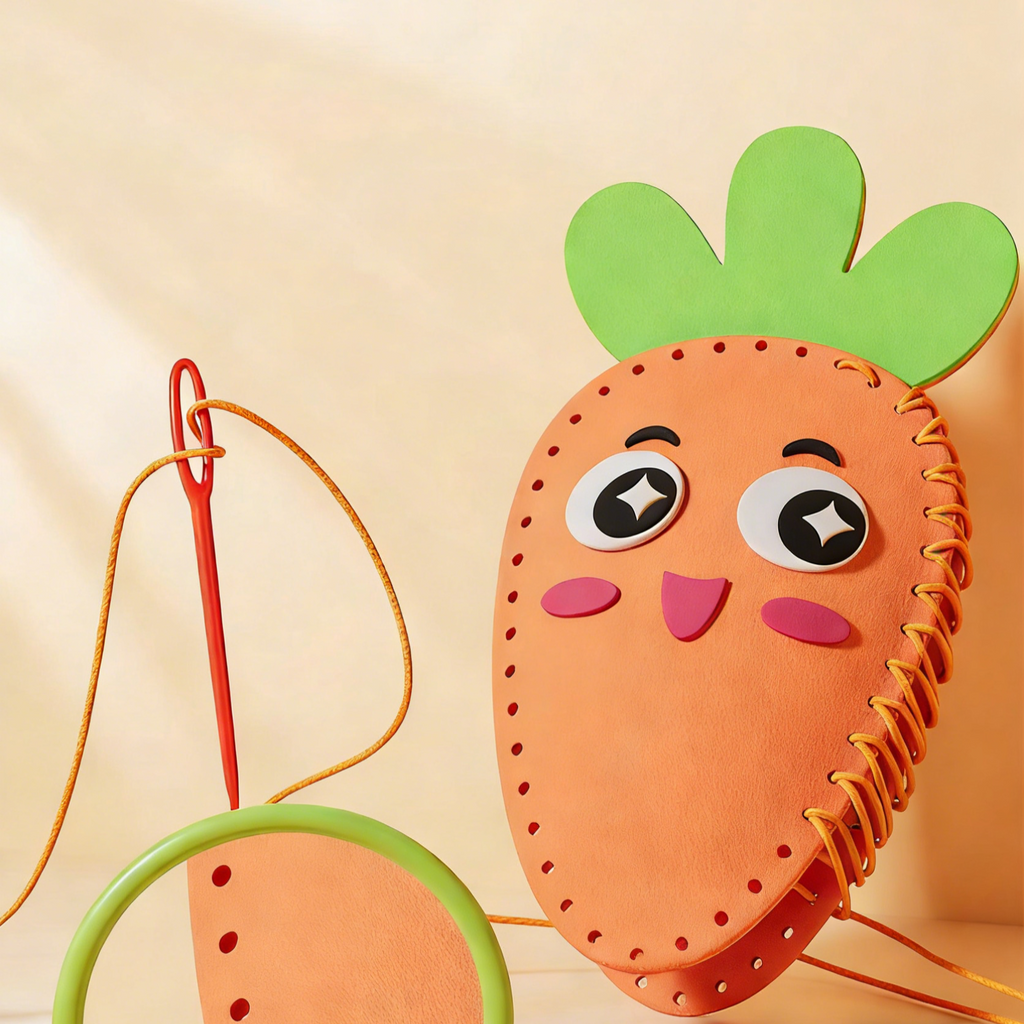 DIY Felt Doll Keychain Craft Kit for Kids – Handmade Sewing Activity Set with 5 Random Designs & Video Tutorial