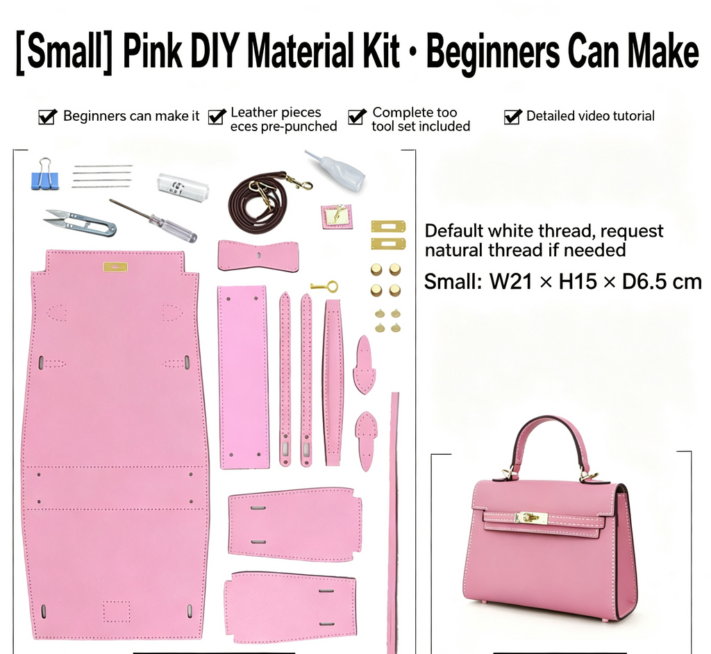 DIY Leather Shoulder Bag Kit – Beginner Crossbody & Handbag Making Kit