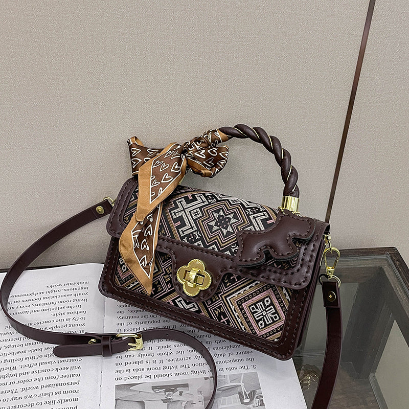 DIY PU Leather Casual Women's Bag Kit – Handmade Shoulder, Crossbody & Tote Bag Sewing Kit for Beginners with Video Tutorial