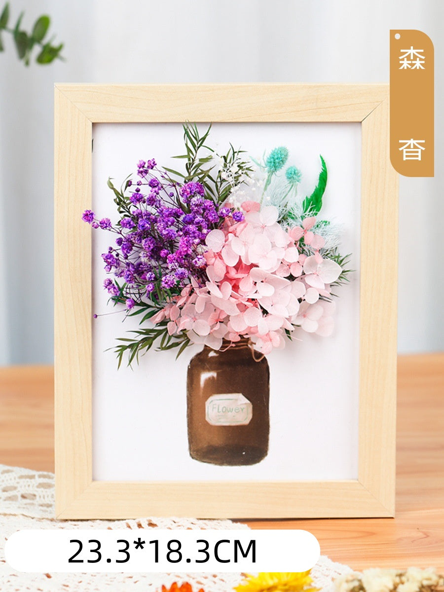 DIY Dried Flower Photo Frame Kit | Natural Preserved Flower Craft Set with Wooden Frame | Handmade Home Decor & Gift for Mother’s Day