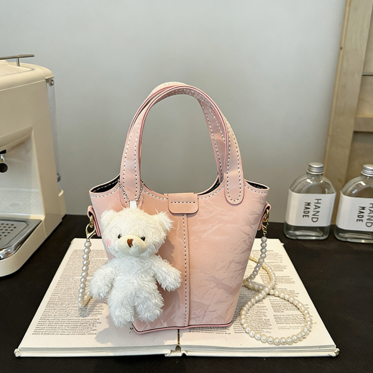 DIY PU Leather Crossbody Handbag Kit for Beginners – Handmade Purse Sewing Set with Video Tutorial, Shoulder Tote Craft Gift