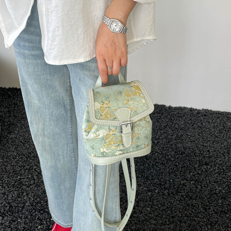 DIY PU Leather & Fabric Handbag Kit for Beginners | Handmade Tote, Shoulder & Backpack Sewing Craft Set with Video Tutorial