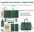 DIY Leather Tote Bag Kit – Beginner Top-Grain Cowhide Crossbody & Shoulder Bag