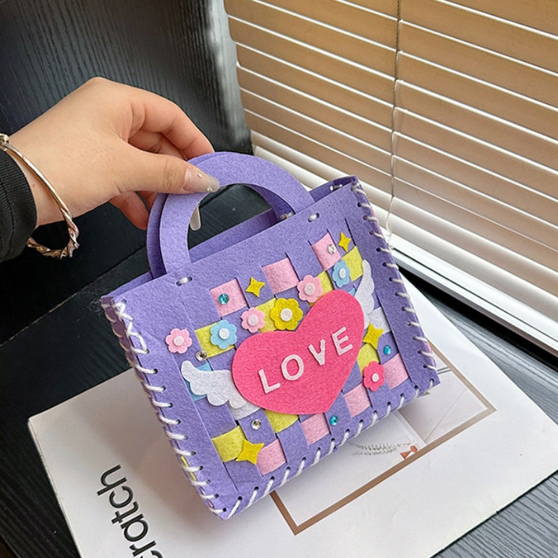 DIY Felt Mini Handbag Kit – Handmade Crossbody & Tote Bag Craft Kit for Beginners with Video Tutorial (24 Styles Available)