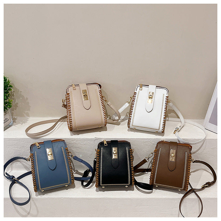 DIY PU Leather Crossbody Bag Kit for Beginners – Handmade Shoulder Bag Sewing Kit with Pre-Cut Materials & Video Tutorial