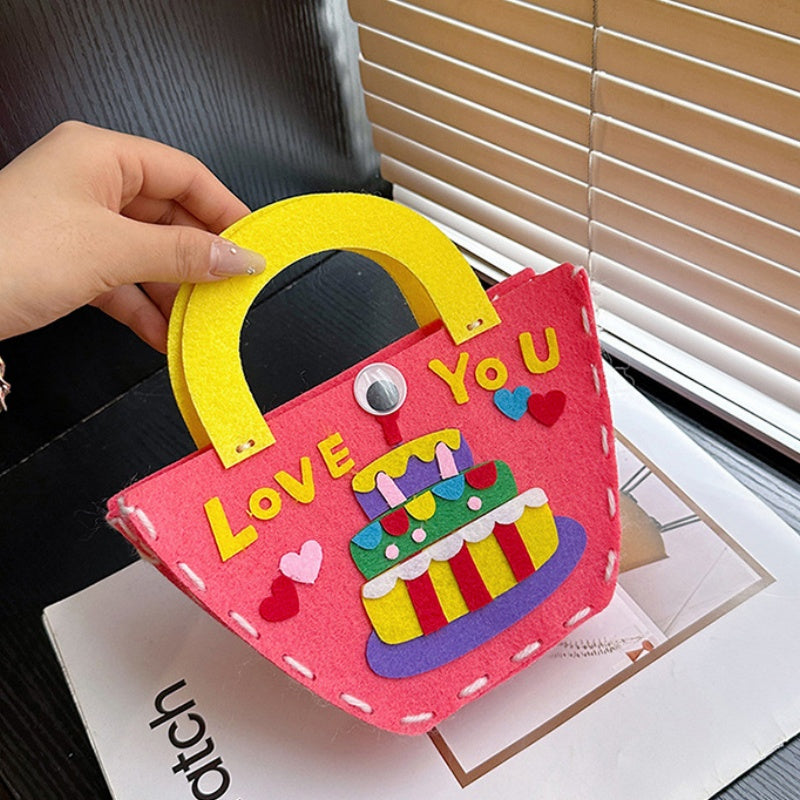 DIY Felt Mini Handbag Kit – Handmade Crossbody & Tote Bag Craft Kit for Beginners with Video Tutorial (24 Styles Available)