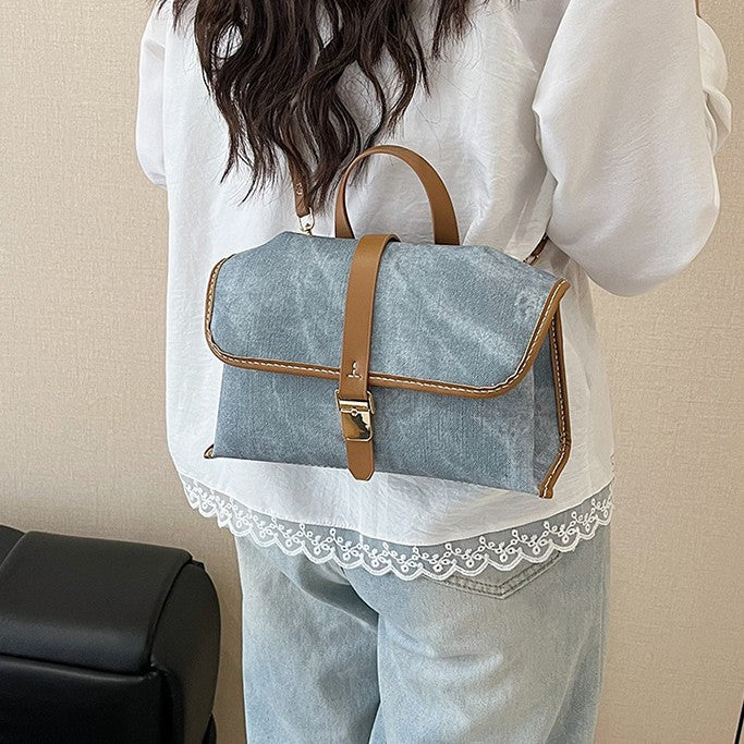 DIY PU Leather Crossbody Bag Kit for Beginners – Handmade Shoulder Handbag Sewing Kit with Pre-Cut Materials & Video Tutorial