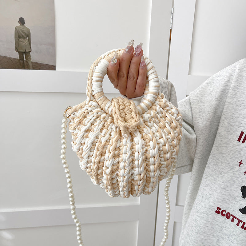 DIY Crochet Shoulder Bag Kit for Beginners – Handmade Yarn Purse Craft Kit with Video Tutorial & Complete Materials