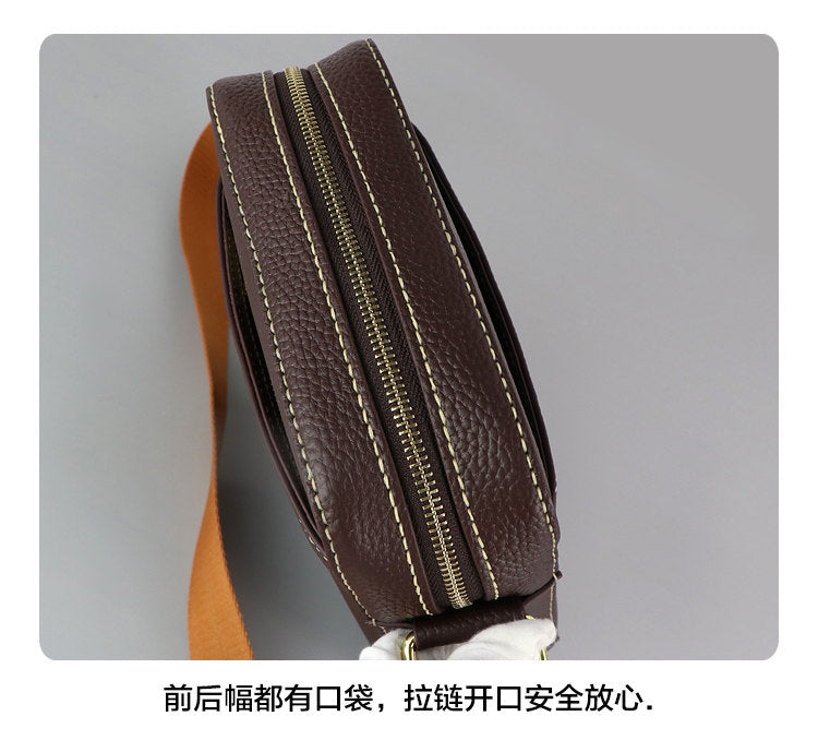 DIY Leather Crossbody Bag Kit for Beginners – Genuine Leather Shoulder Bag Making Set with Video Tutorial & Complete Materials