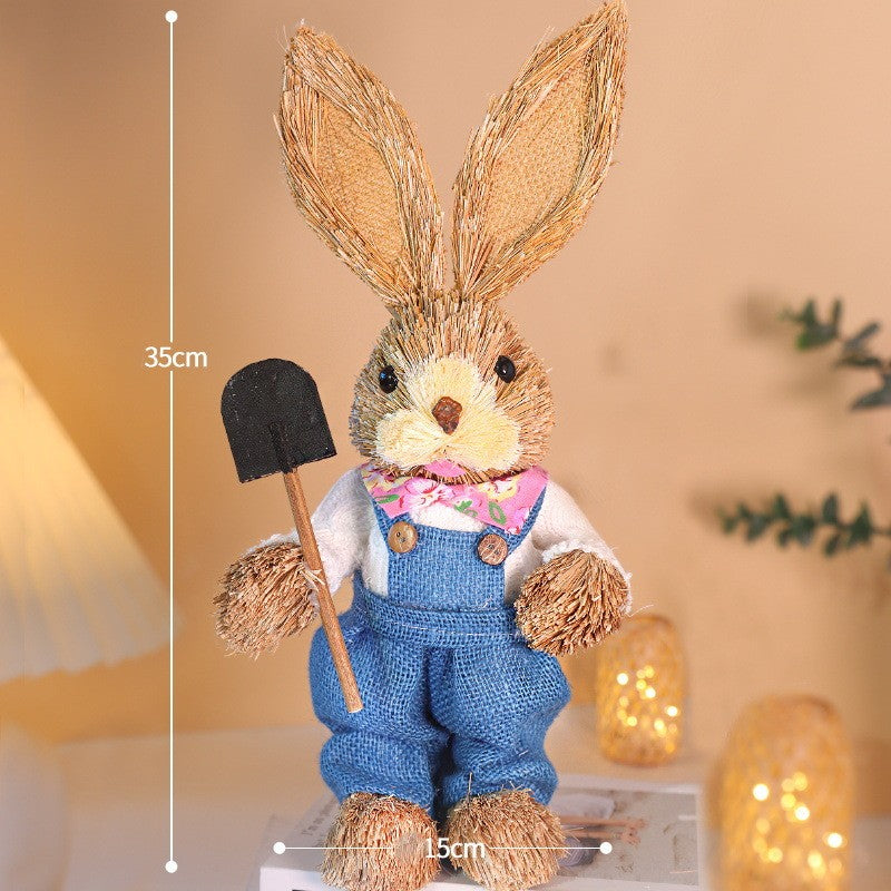 DIY Straw Bunny Craft Kit | Handmade Woven Rabbit Family Set | Spring Easter Home Decor & Mother’s Day Creative Gift