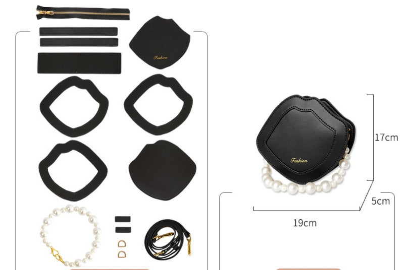 DIY Handmade Leather Handbag Kit – Beginner Craft Set with Pre-Cut Genuine Leather & Video Tutorial | Top Handle / Crossbody / Shoulder Bag