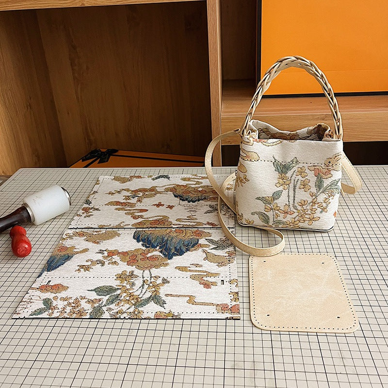 DIY Mini PU Leather Handbag Kit for Beginners – Handmade Crossbody Purse Sewing Kit with Video Tutorial & Complete Materials