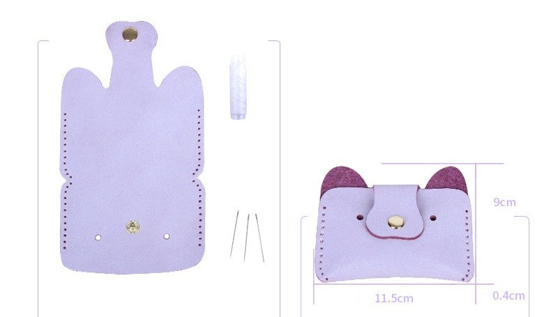 DIY Leather Card Holder Kit for Beginners – Handmade Card Wallet Craft Kit with Video Tutorial & Complete Sewing Set
