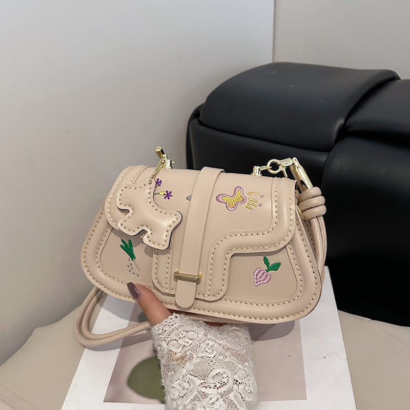 DIY PU Leather Shoulder Bag Kit for Beginners – Handmade Crossbody Purse Sewing Kit with Pre-Cut Materials & Video Tutorial