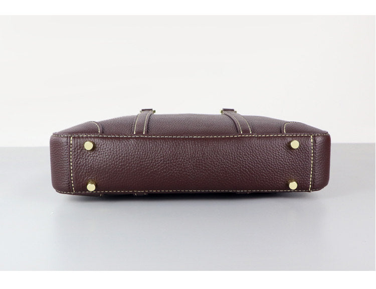 DIY Leather Laptop Briefcase Kit – Beginner Men's Cowhide Work Bag