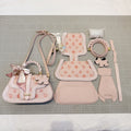 DIY PU Leather Shoulder Bag Kit for Beginners – Handmade Pink Handbag Sewing Kit with Pre-Cut Materials & Video Tutorial