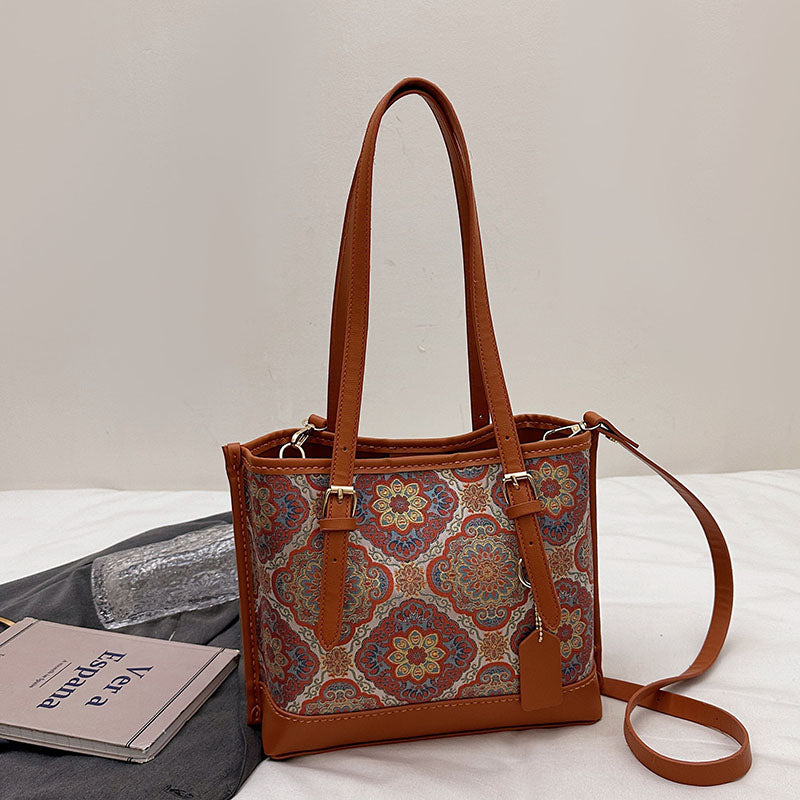 DIY Embroidered Shoulder Bag Kit for Beginners – Handmade Crossbody Handbag with Video Tutorial, Pre-Cut Craft Sewing Set