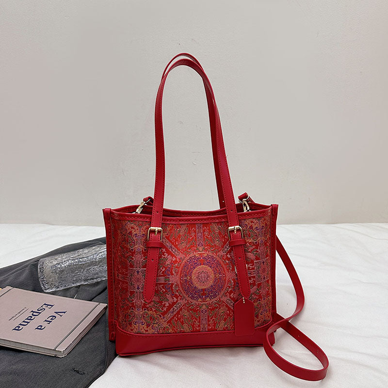 DIY Embroidered Shoulder Bag Kit for Beginners – Handmade Crossbody Handbag with Video Tutorial, Pre-Cut Craft Sewing Set