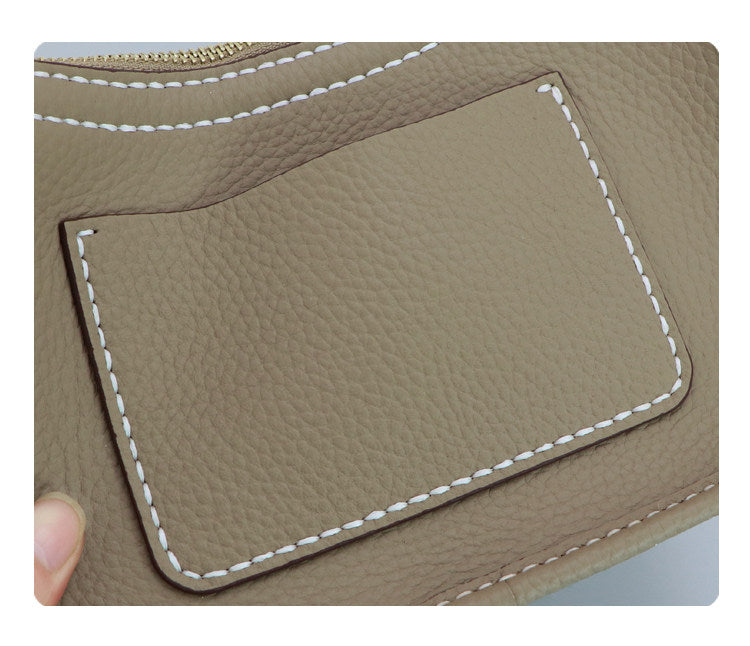 DIY Leather Bucket Bag Kit for Beginners – Genuine Leather Crossbody Purse Making Set with Video Tutorial & Complete Materials