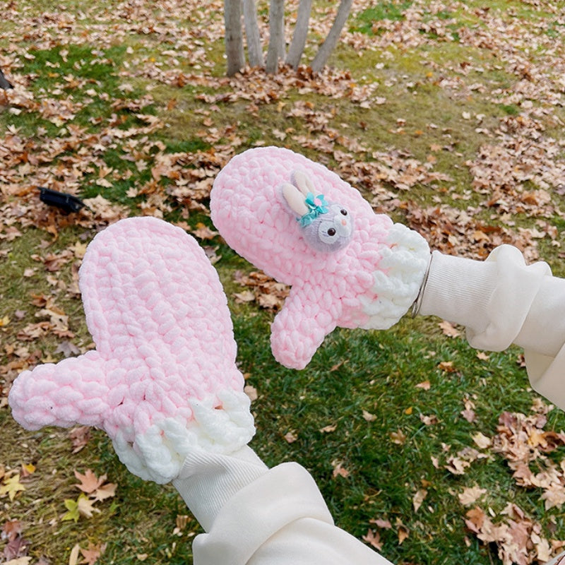 DIY Knitted Gloves Kit for Beginners | Handmade Yarn Gloves Craft Set with Video Tutorial