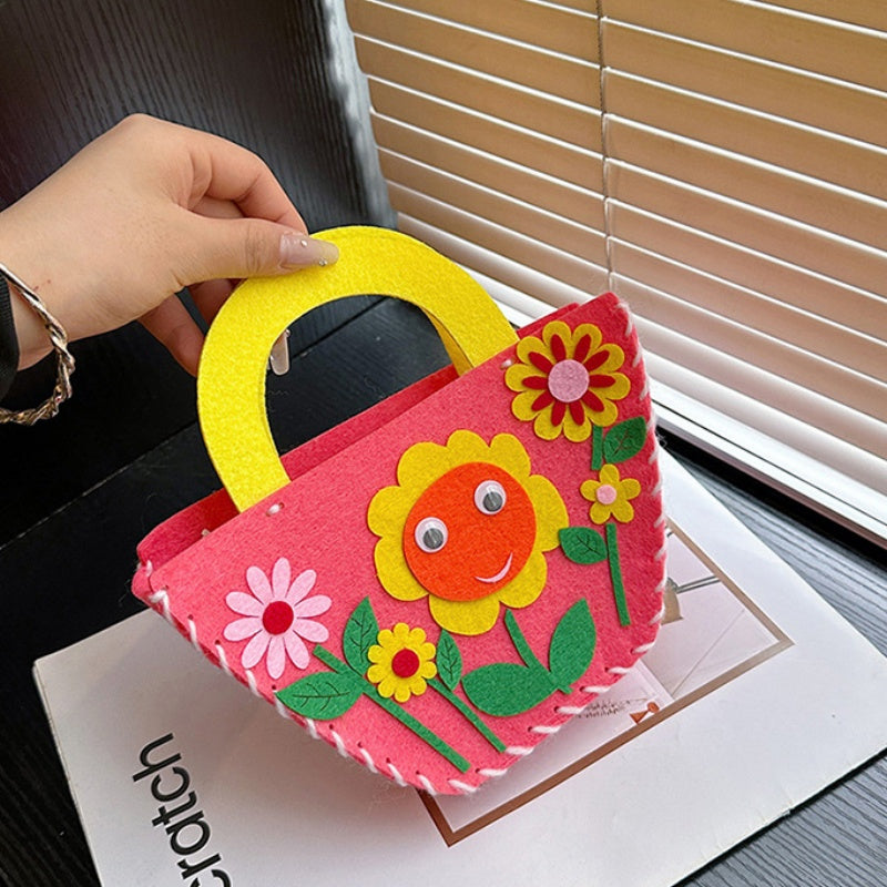 DIY Felt Mini Handbag Kit – Handmade Crossbody & Tote Bag Craft Kit for Beginners with Video Tutorial (24 Styles Available)