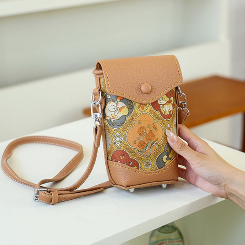 DIY Phone Crossbody Bag Kit – Beginner PU Leather Sewing Kit for Women