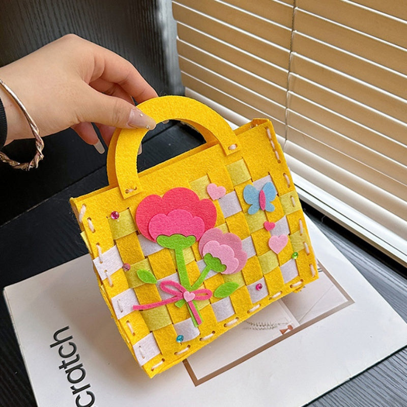 DIY Felt Mini Handbag Kit – Handmade Crossbody & Tote Bag Craft Kit for Beginners with Video Tutorial (24 Styles Available)