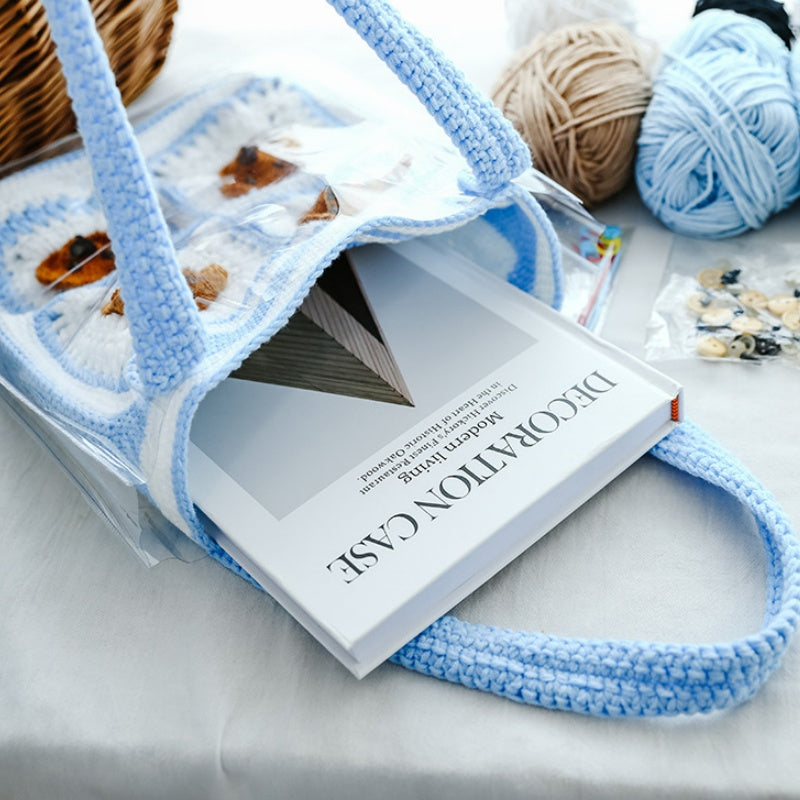 DIY PVC & Nylon Shoulder Bag Kit for Beginners – Handmade Tote Bag with Video Tutorial and Complete Materials