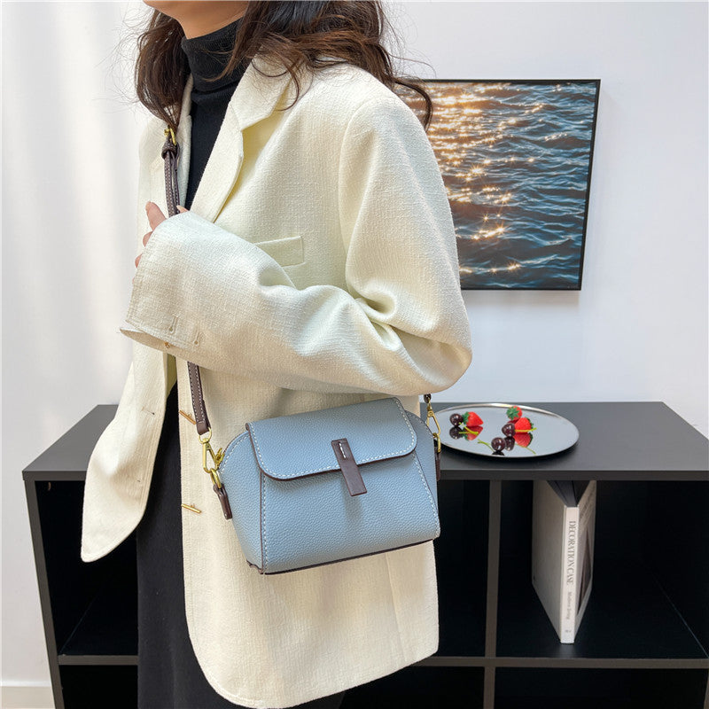 DIY PU Leather Shoulder Bag Kit for Beginners – Handmade Crossbody Purse Sewing Kit with Pre-Cut Materials & Video Tutorial