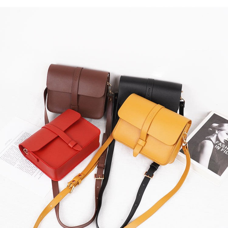 DIY Leather Envelope Crossbody Bag Kit for Beginners – Handmade Cowhide Shoulder Purse with Video Tutorial, Pre-Cut Sewing Craft Set